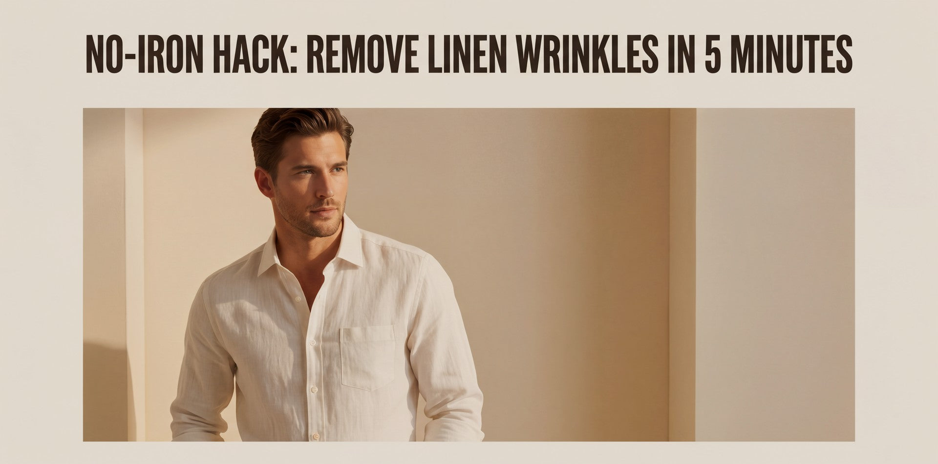 No-Iron Hack: Remove COOFANDY Linen Shirt Wrinkles in 5 Minutes
