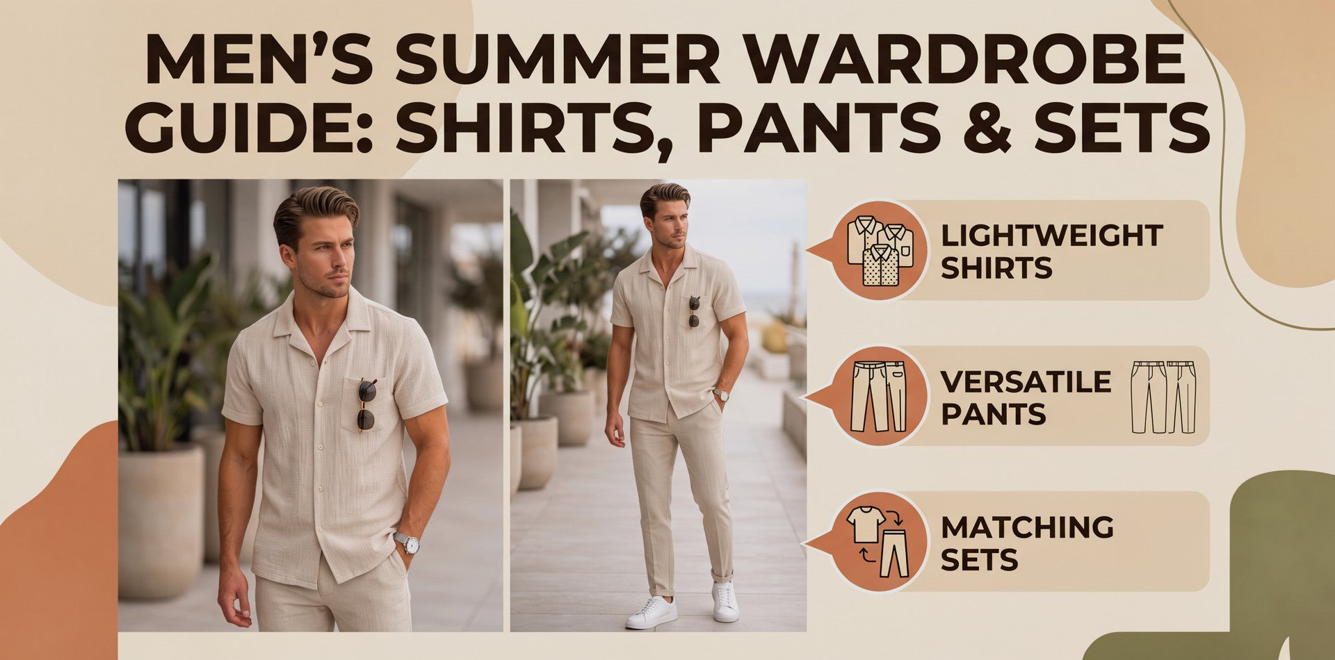 Men's Summer Wardrobe Guide: Shirts, Pants & Sets