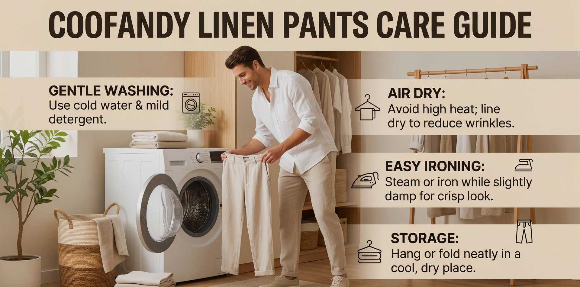 How to Care for COOFANDY Linen Pants: Full Guide