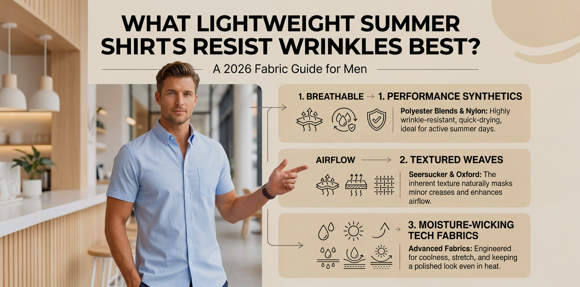 What Lightweight Summer Shirts Resist Wrinkles Best? A 2026 Fabric Guide for Men