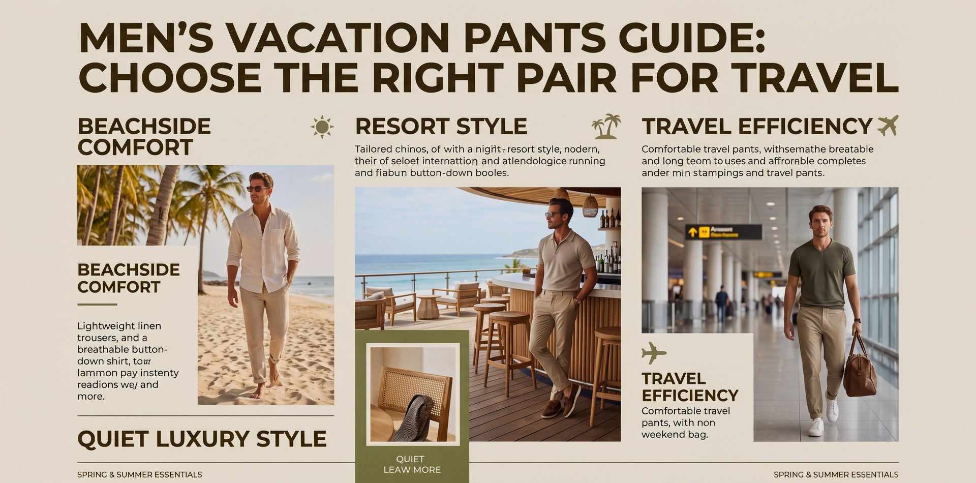 Men's Vacation Pants Guide: Choose the Right Pair for Travel