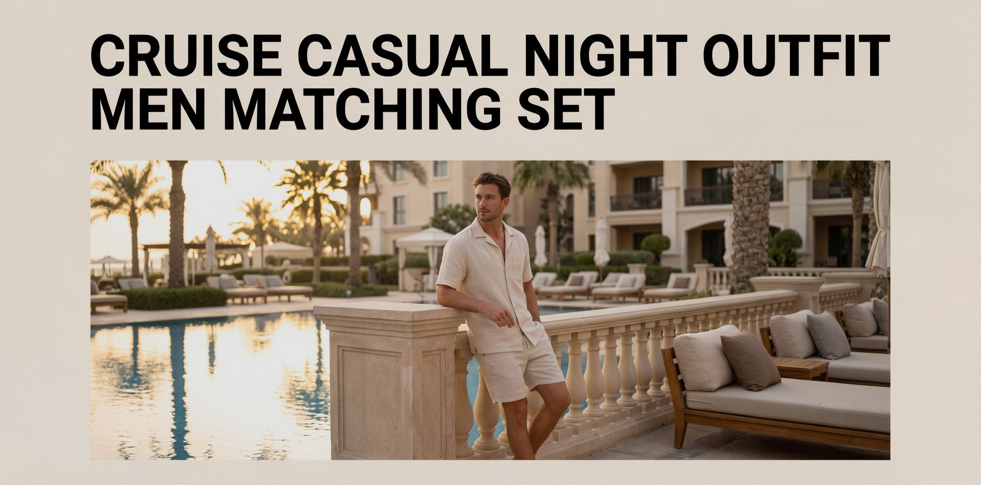 Cruise Casual Night Outfit: Men's Matching Sets for Easy Onboard Style