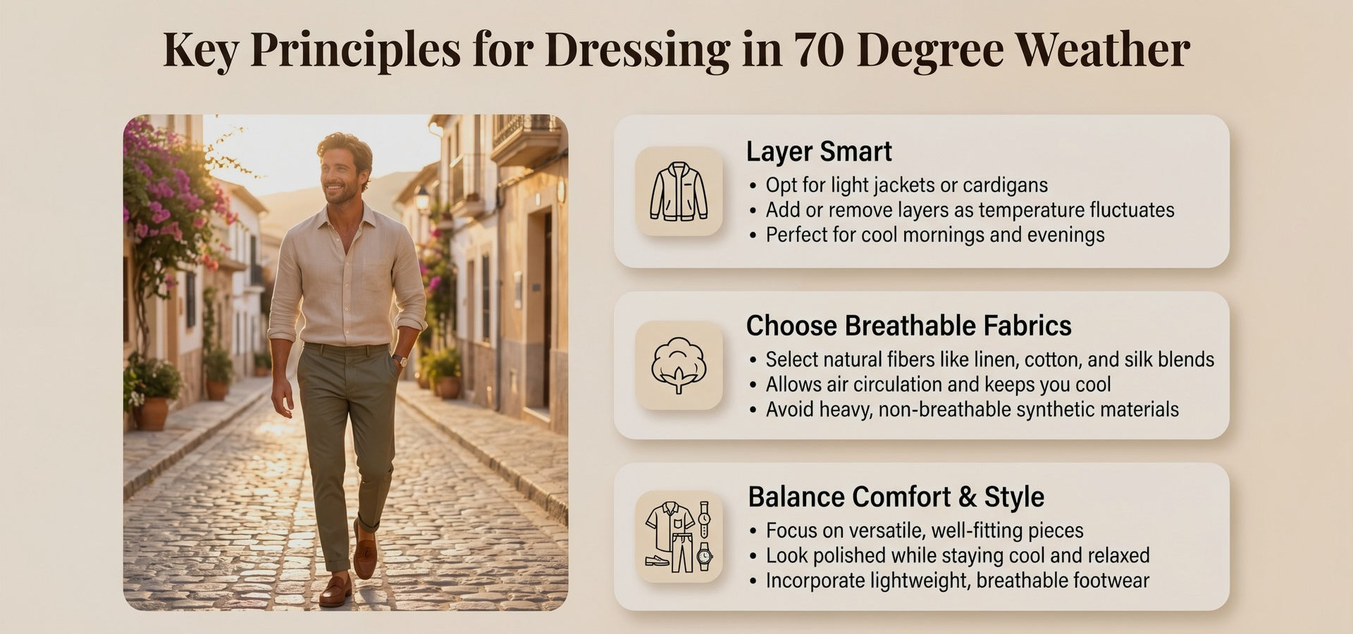 What to Wear in 70 Degree Weather: Stylish Outfit Ideas for Men