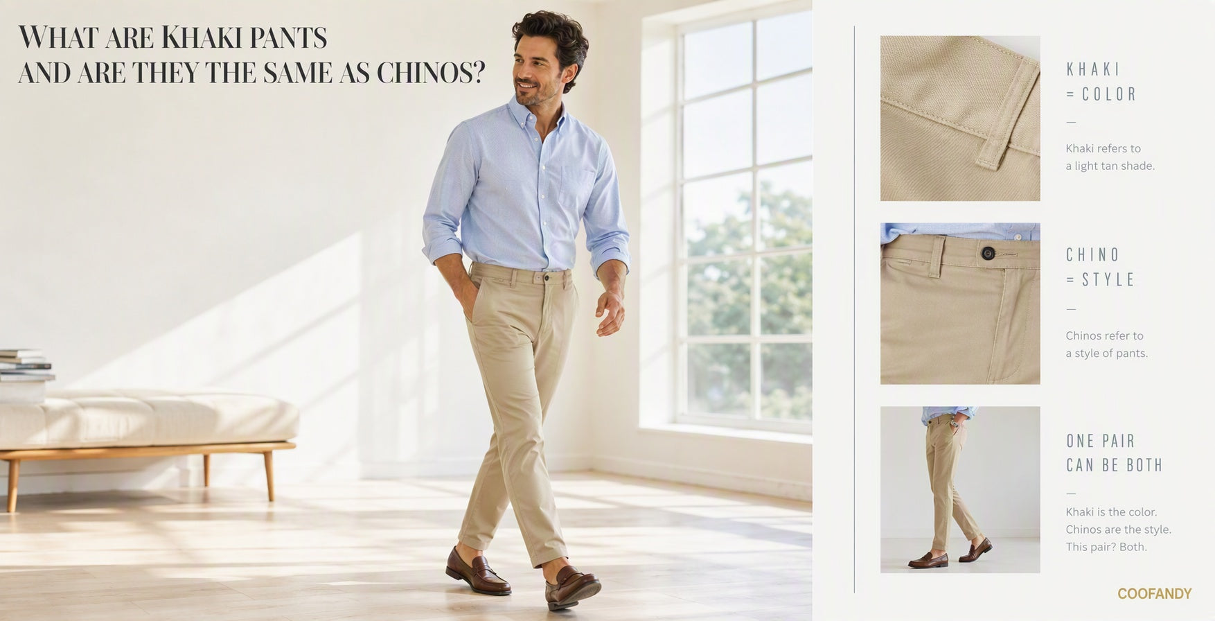 What Are Khaki Pants, and Are They the Same as Chinos?