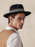 Fedora Hat with Band Hat coofandy