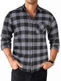 Comfort Plaid Flannel Shirts Shirts coofandy