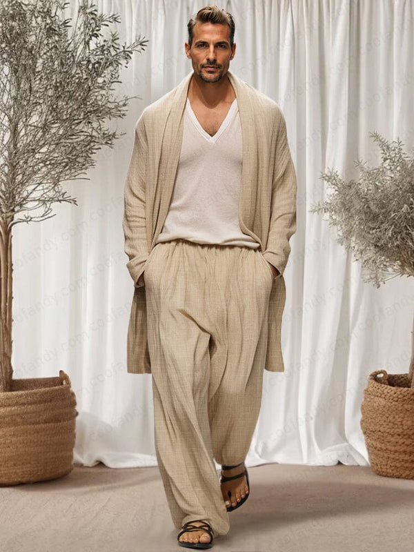 Leisure Comfy 2-Piece Outfits Sets coofandy Khaki M