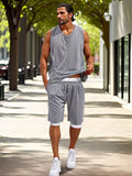 Athleisure 2-Piece Tank Top Set Sets coofandy Grey M