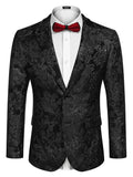 Rose Embroidered Blazer (US Only) Blazer coofandy Black S