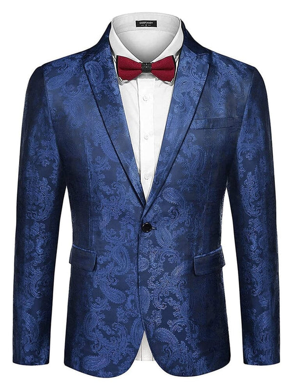 Lapel Stylish Suit Jacket (US Only) Blazer coofandy Blue S