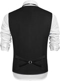 2-Piece Two Button Solid Prom Tuxedo Blazer Vest Set (US Only) Blazer COOFANDY Store