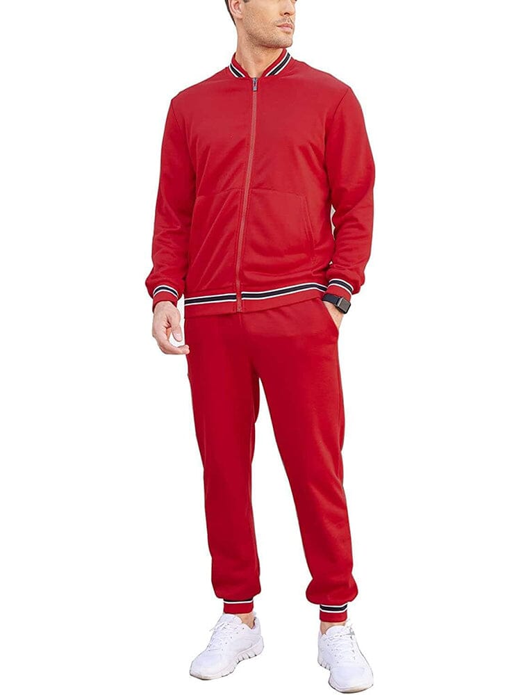 2 Piece Athletic Jogging Suit Sets With Pockets (US Only) Sports Set COOFANDY Store Red S 