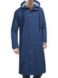 Hooded Waterproof Lightweight Long Raincoat (US Only) Coat COOFANDY Store Blue S