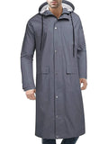Hooded Waterproof Lightweight Long Raincoat (US Only) Coat COOFANDY Store Dark Grey S