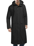 Hooded Waterproof Lightweight Long Raincoat (US Only) Coat COOFANDY Store Black XS