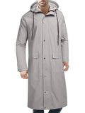 Hooded Waterproof Lightweight Long Raincoat (US Only) Coat COOFANDY Store Grey S