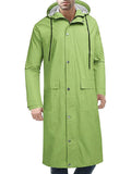 Hooded Waterproof Lightweight Long Raincoat (US Only) Coat COOFANDY Store Green S