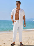 Casual Linen Blend Summer Trousers (US Only)