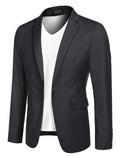 Casual One Button Blazer (US Only) Blazer coofandy Dark Grey XS
