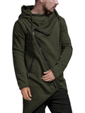 Lightweight Irregular Hem Pullover Hoodie (US Only) Hoodies COOFANDY Store Army Green S