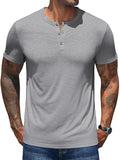 Lässiges, weiches Henley-Shirt im Basic-Stil (nur USA)