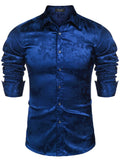 Modern Silk Stain Dress Shirts (US Only) Shirts & Polos coofandy Blue S
