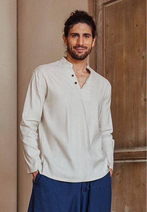 Camicia casual in misto lino