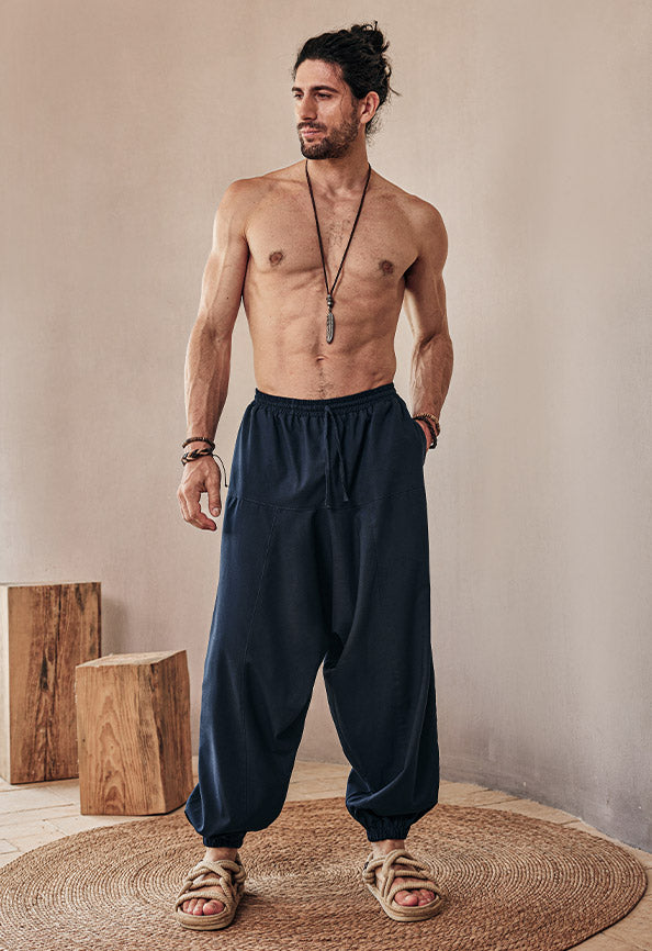 Comodi pantaloni Harem in misto lino