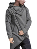 Lightweight Irregular Hem Pullover Hoodie (US Only) Hoodies COOFANDY Store Light Gray S