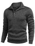 Casual Thermal Texured Knitted Sweatshirt (US Only) Sweaters coofandy