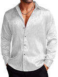 Rose Printed Dress Shirts (US Only) Shirts & Polos coofandy Pear White S