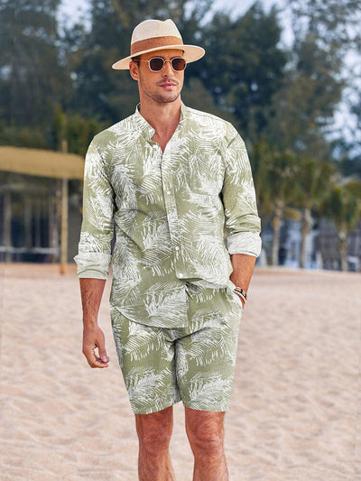 Casual 100% Cotton Graphic Shirt Sets (US Only) Beach Sets coofandy 