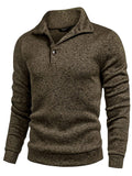 Casual Thermal Texured Knitted Sweatshirt (US Only) Sweaters coofandy Coffee S