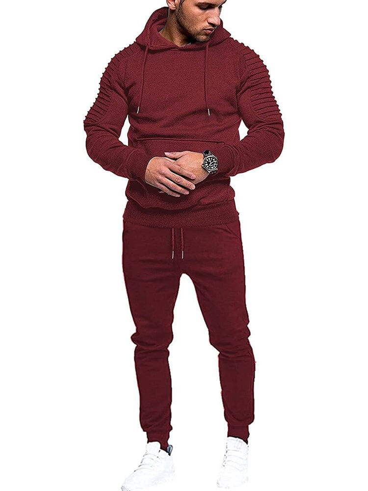 COOFANDY Men's 2 Piece Tracksuit Set Polo Athletic Sweatsuit Quarter