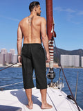 Casual Linen 3/4 Beach Yoga Shorts (US Only) Shorts coofandy