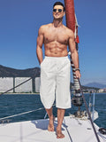 Casual Linen 3/4 Beach Yoga Shorts (US Only) Shorts coofandy