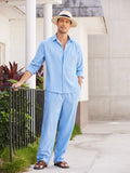 Casual Linen 2 Piece Beach Set (US Only) Sets coofandystore Light Blue S