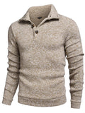 Casual Thermal Texured Knitted Sweatshirt (US Only) Sweaters coofandy Light Khaki S
