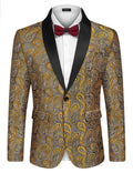 Paisley Shawl Lapel Blazer (US Only) Blazer coofandy