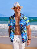 Summer Beach Floral Print Shirt (US Only) Shirts coofandy