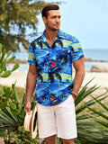 Summer Beach Floral Print Shirt (US Only) Shirts coofandy
