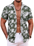 Summer Beach Floral Print Shirt (US Only) Shirts coofandy Green Floral S