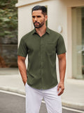 Casual Simple Button Down Shirt (US Only) Shirts coofandy Army Green S