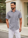 Casual Simple Button Down Shirt (US Only) Shirts coofandy Light Grey S