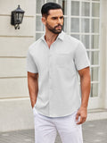 Casual Simple Button Down Shirt (US Only) Shirts coofandy