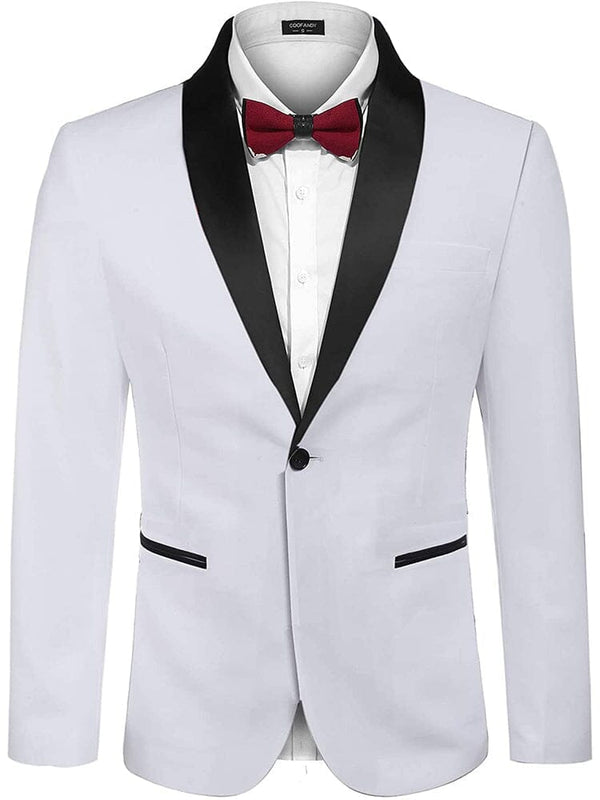 Slim Fit Wedding Blazer (US Only) Blazer coofandy White S