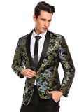 Luxury Floral Embroidered Blazer (US Only) Blazer coofandy