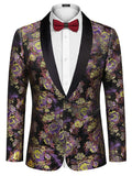 Luxury Floral Embroidered Blazer (US Only) Blazer coofandy Purple S