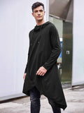 Casual Asymmetrie Hem Pullover Hooded Poncho Sweatshirt (US Only) Hoodies COOFANDY Store