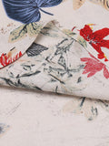 Cotton Linen Floral Henley Shirt (US Only) Shirts coofandy